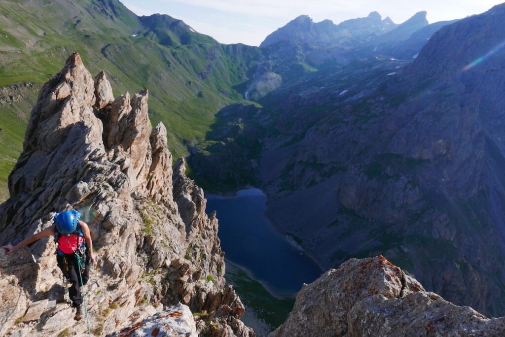 Course d'arêtes de la Bruyère, près de Briançon dans les Écrins